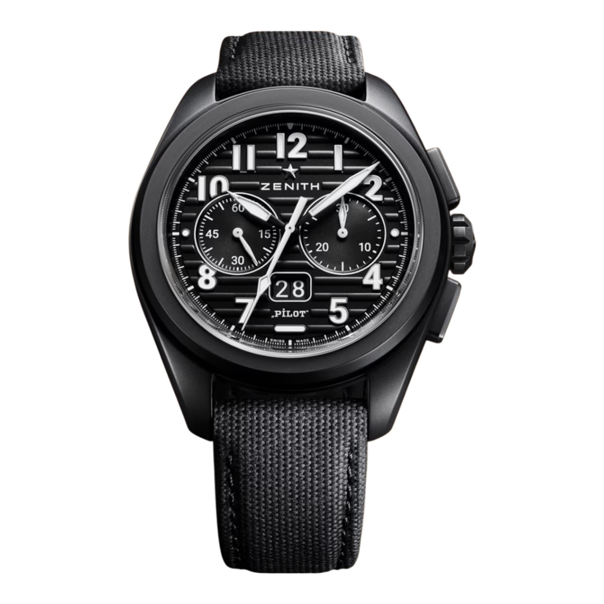 Zenith Pilot Big Date Flyback 42.5mm Watch, Black Dial