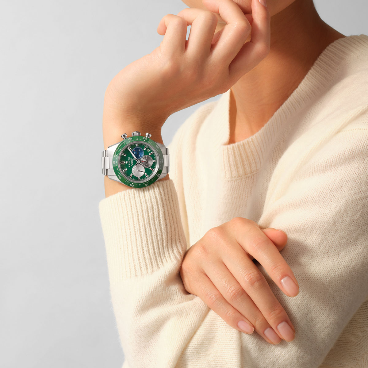 Zenith Chronomaster Sport 41mm Watch, Green Tricolor Dial