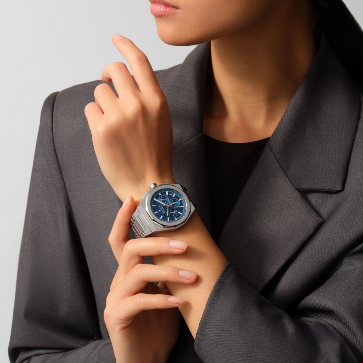 Zenith Defy Skyline Chronograph 42mm Watch, Blue Pattern Dial