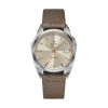 Zodiac Olympos Automatic Brown Leather 37mm Watch, Nude Dial