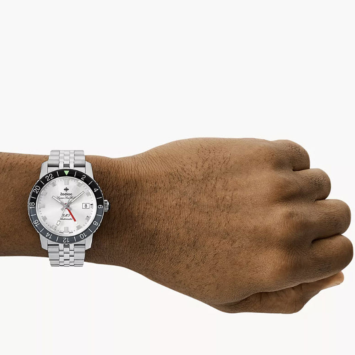 Zodiac Super Sea Wolf Stainless Steel Silver & Gray 40 mm Bracelet Watch