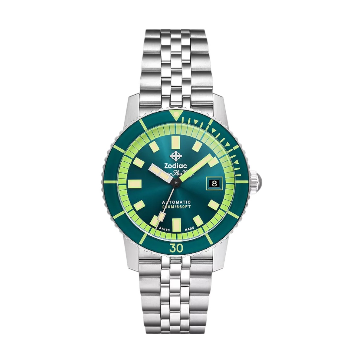 Zodiac Super Sea Wolf Compression Diver Green 40 mm Watch