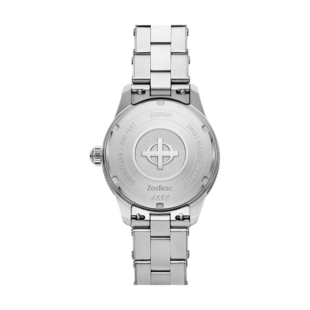 Zodiac Ref 691 Stainless Steel Black Dial Watch