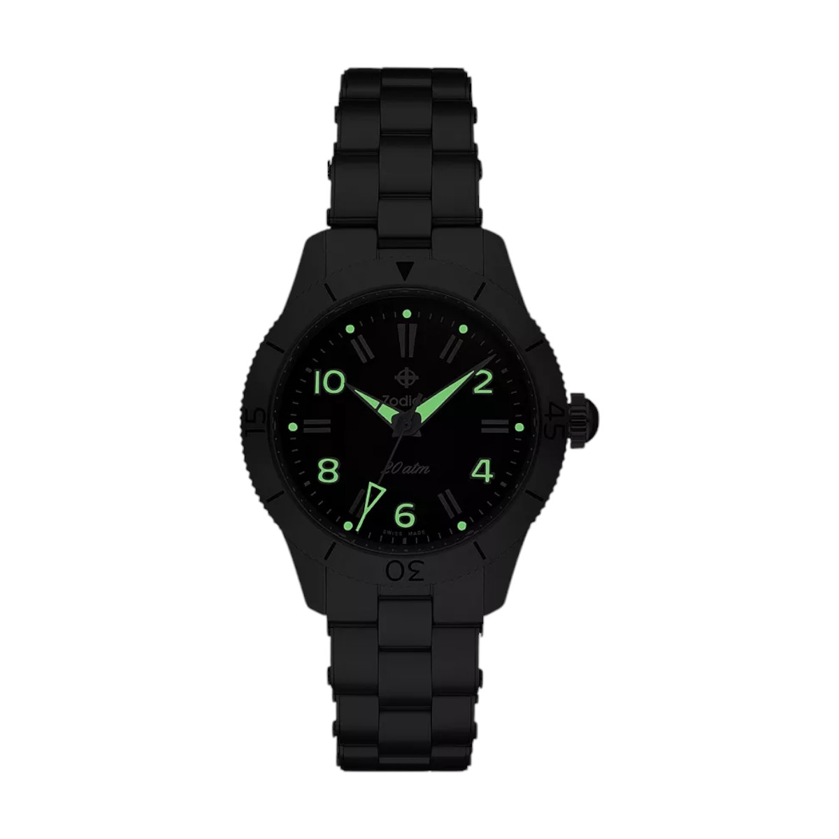 Zodiac Ref 691 Stainless Steel Black Dial Watch