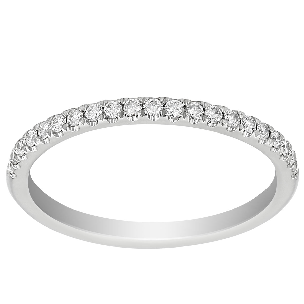 Diamond Pavé Slim Wedding Band in Platinum Borsheims