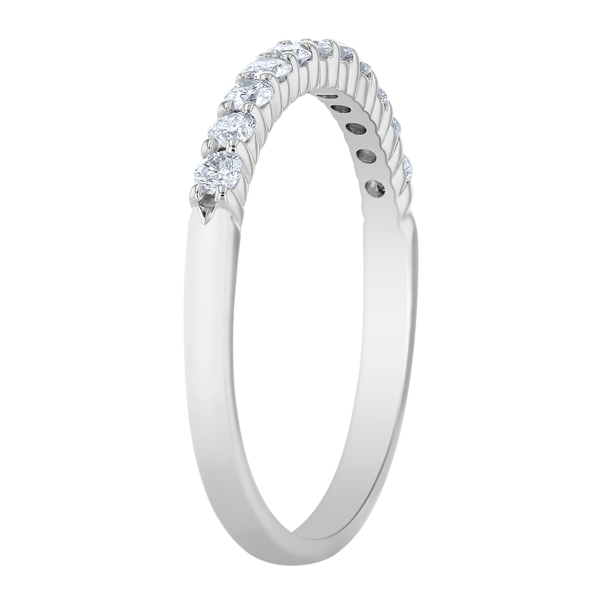 Platinum Prong Set Diamond Wedding Band, 0.28cttw