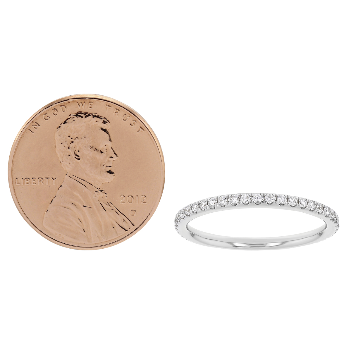 White Gold Diamond Pavé Wedding Band