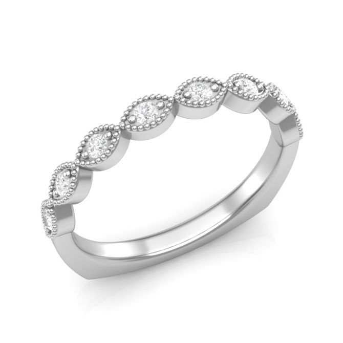 14KWG-RH Diamond Band