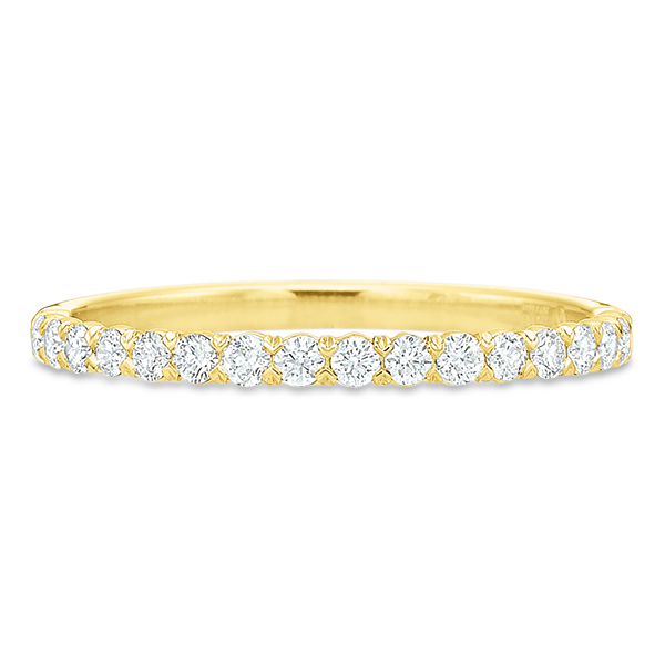 Diamond Shared Prong Wedding Band in Yellow Gold