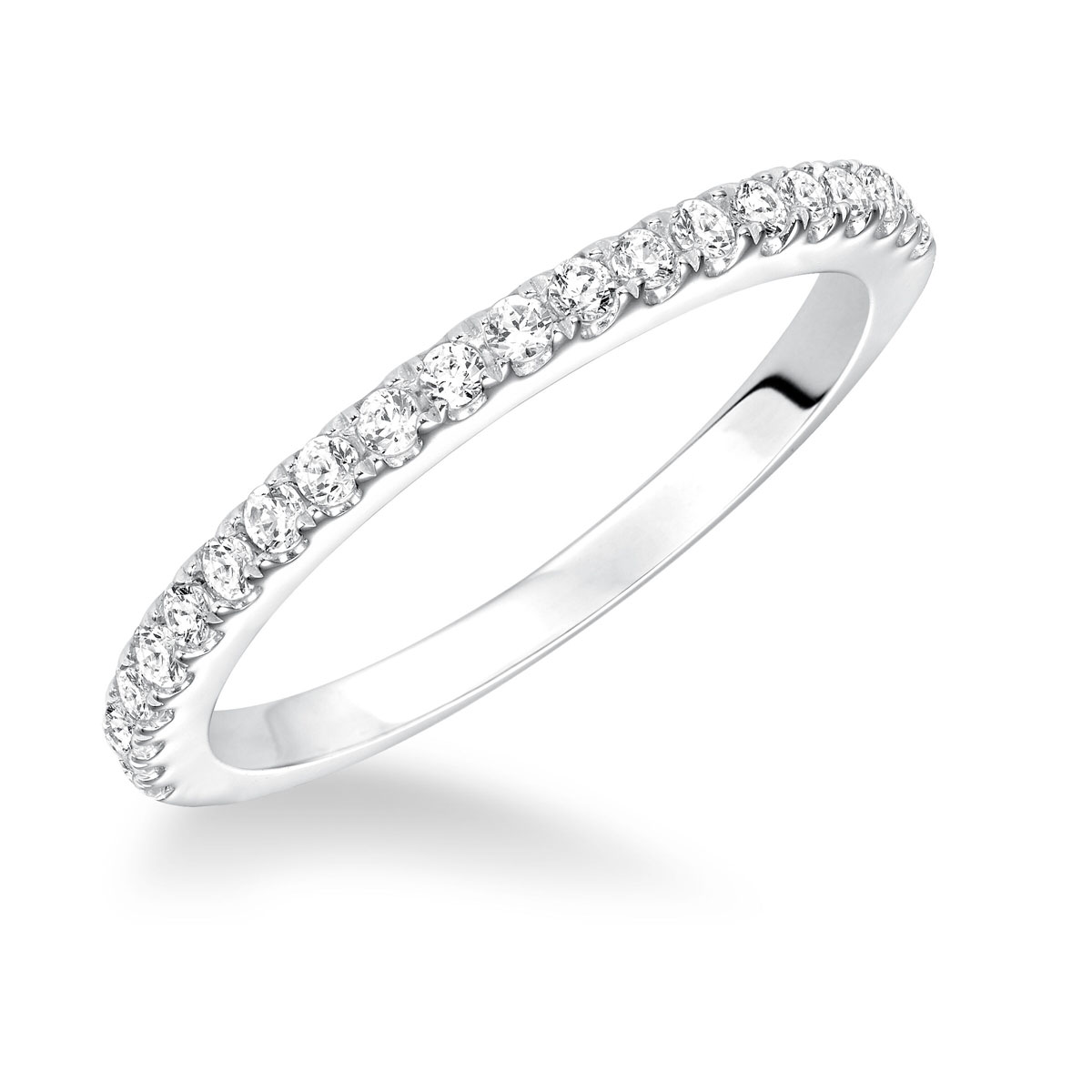 Diamond Pav Prong Set Wedding Band In White Gold 0 31 Aptw Borsheims