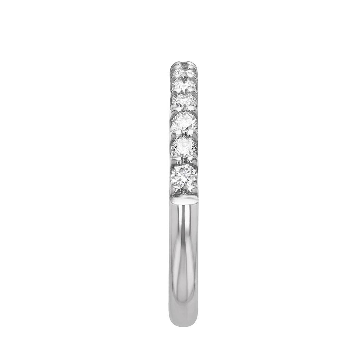 18K White Gold Diamond Comfort Fit Wedding Band