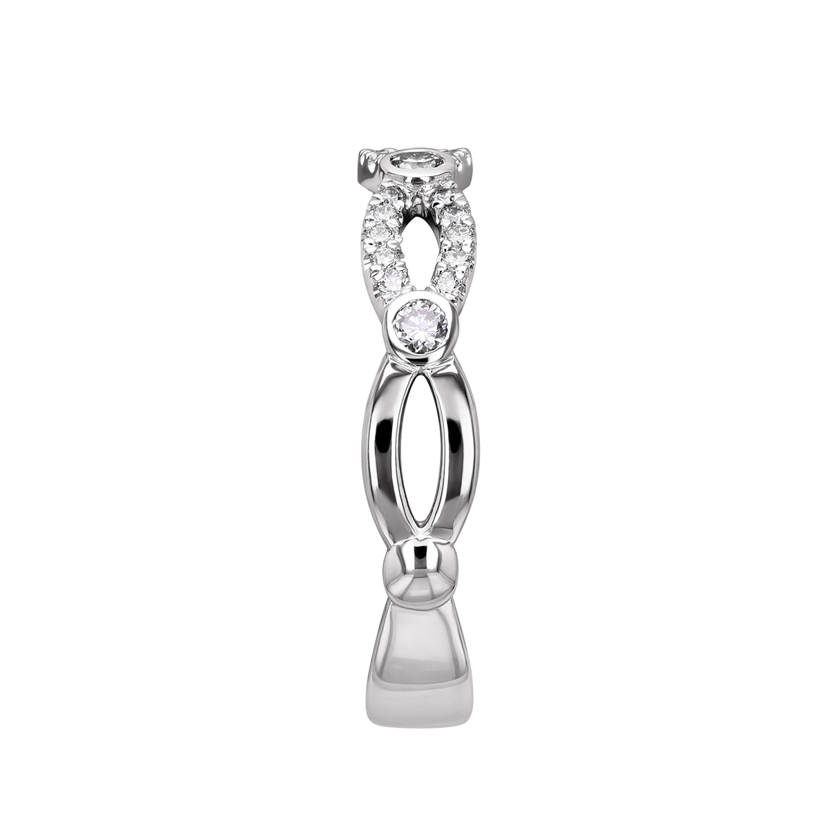 Diamond Twist Eternity Band in White Gold