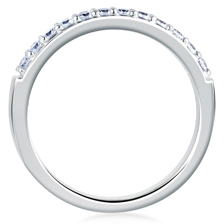 A. Jaffe Classics Diamond Prong Set Wedding Band in White Gold