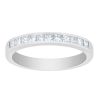 14K White Gold Channel Set Princess Cut Diamond Wedding Band, 0.50cttw