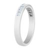 14K White Gold Channel Set Princess Cut Diamond Wedding Band, 0.50cttw