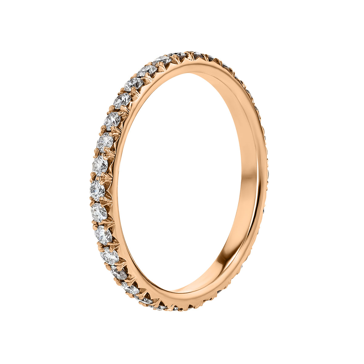 18K Rose Gold Diamond Eternity Band, 0.50cttw