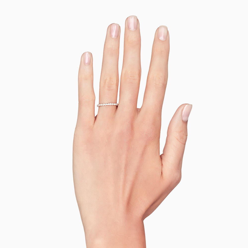 18K Rose Gold Diamond Eternity Band, 0.50cttw