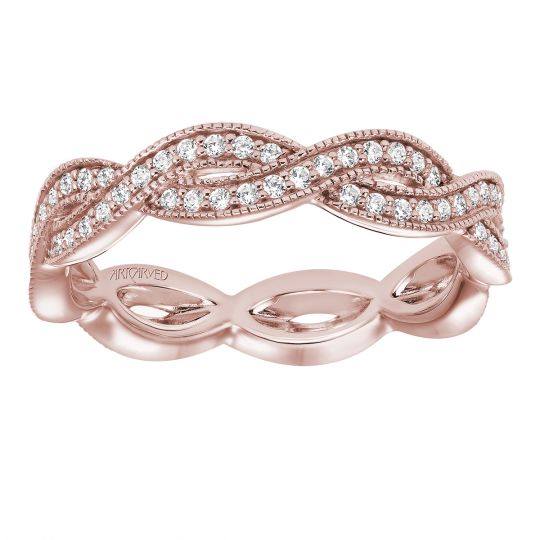 rose gold eternity wedding band