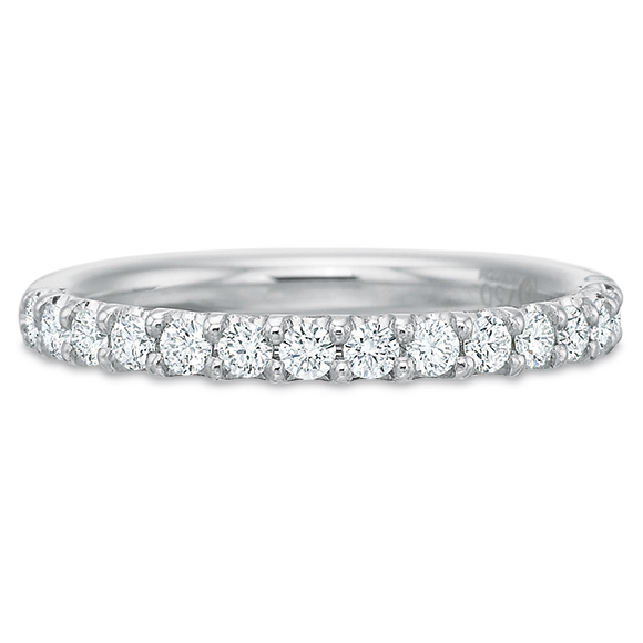 Diamond Shared Prong Wedding Band in Platinum
