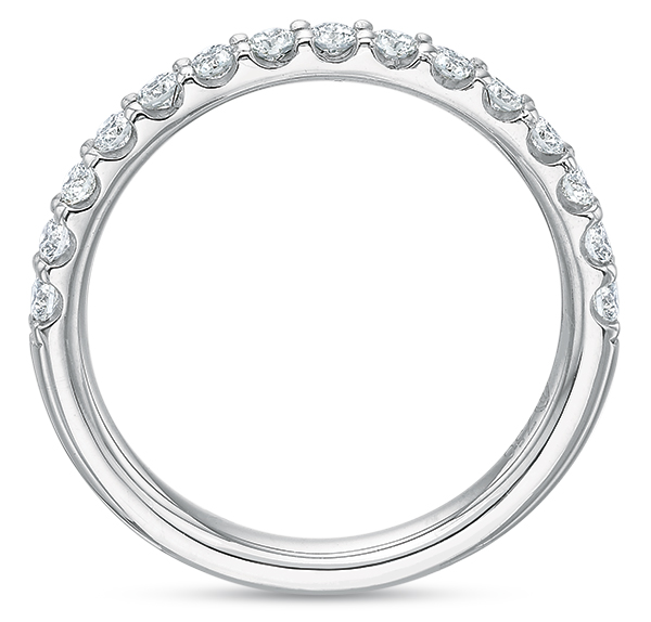 Diamond Shared Prong Wedding Band in Platinum
