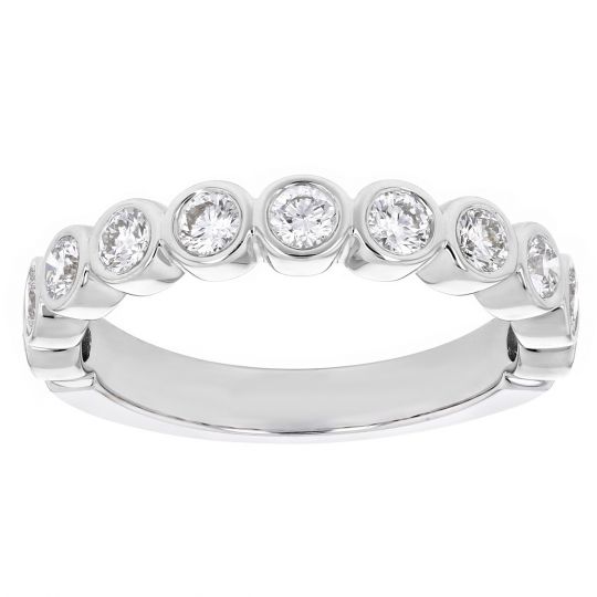 bezel set anniversary band