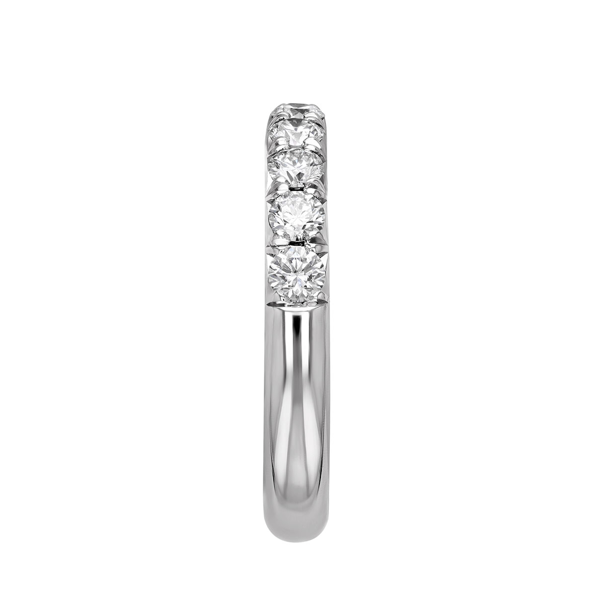 11 Diamond Flush Fit Wedding Band in White Gold