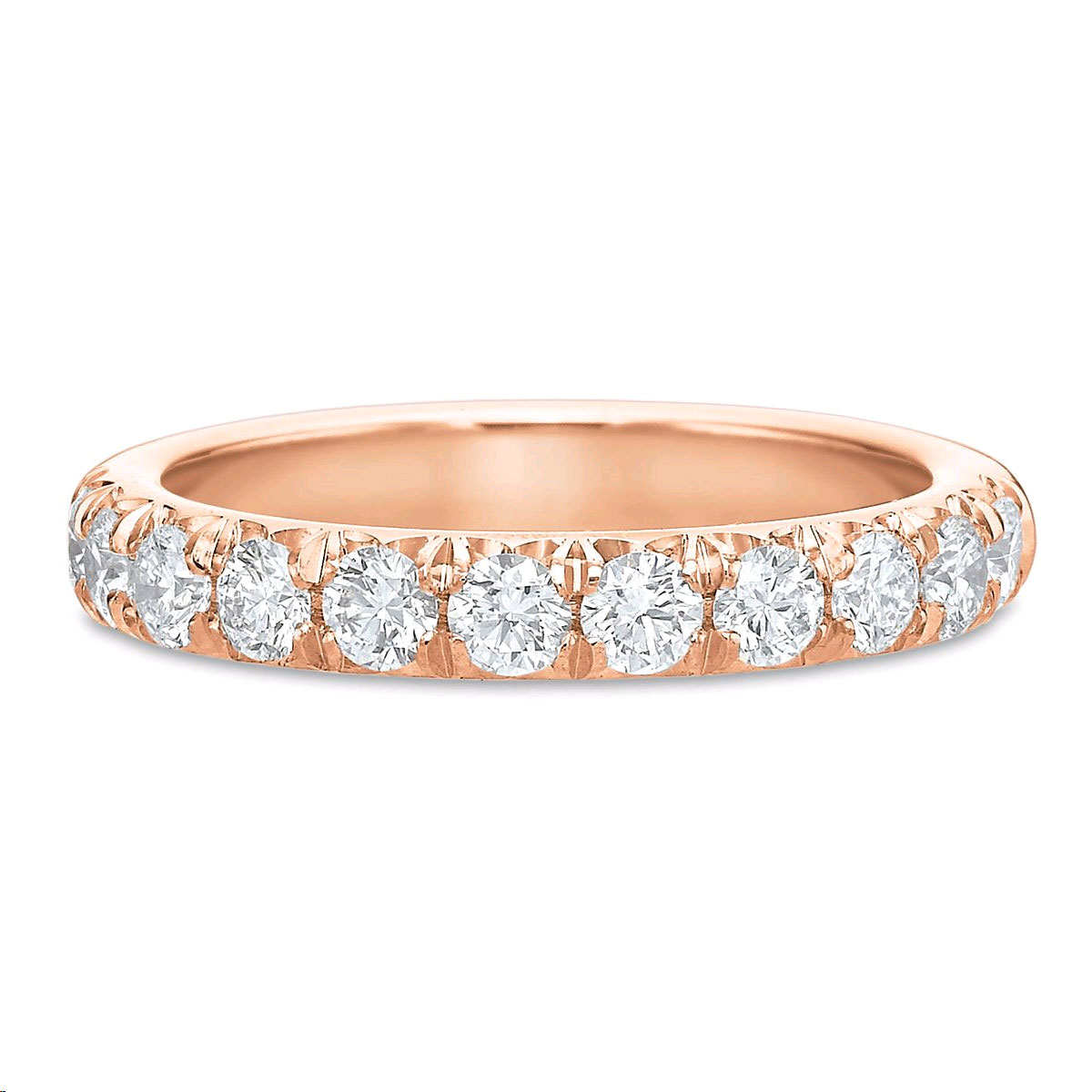Precision Set 11 Diamond Flush Fit Wedding Band in Rose Gold Borsheims