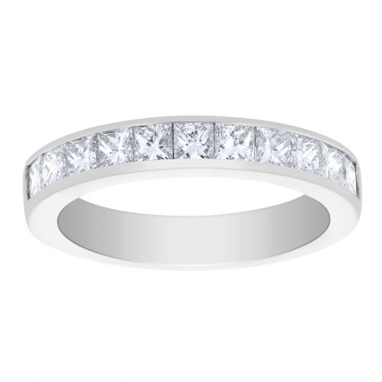 Memoire Geo Arts Eternity Princess Cut Diamond Wedding Ring James Williams Jewelers