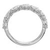 Pear Shaped Diamond Side Set Wedding Band in White Gold