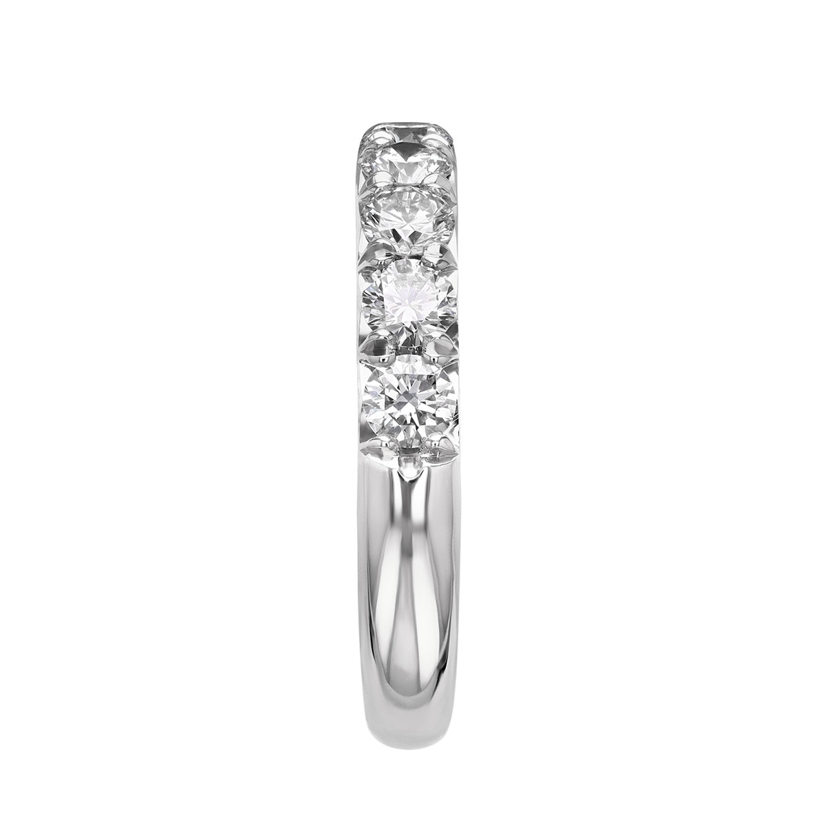 9 Diamond Flush Fit Wedding Band in White Gold