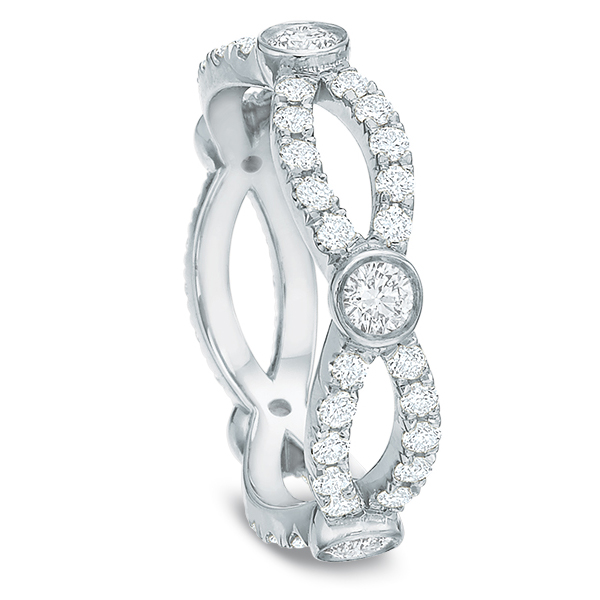 Diamond Twist Eternity Band in White Gold, 1.15 cttw