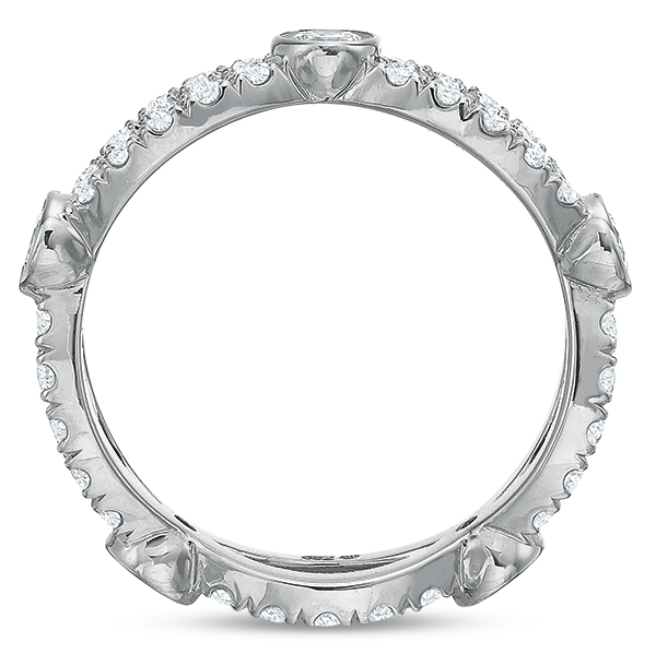 Diamond Twist Eternity Band in White Gold, 1.15 cttw