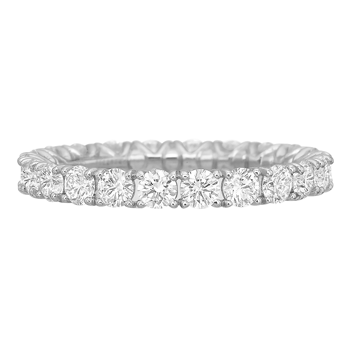 Diamond Medium Trellis Eternity Band in White Gold