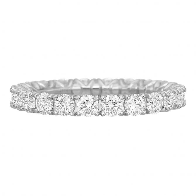 Diamond Medium Trellis Eternity Band in White Gold