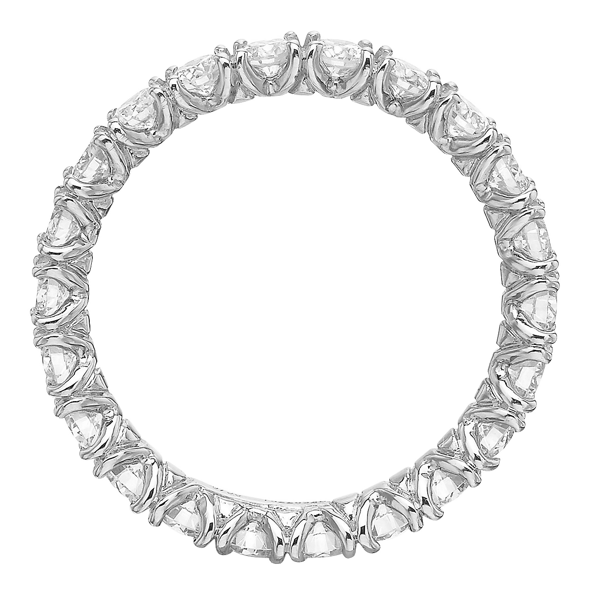 Diamond Medium Trellis Eternity Band in White Gold