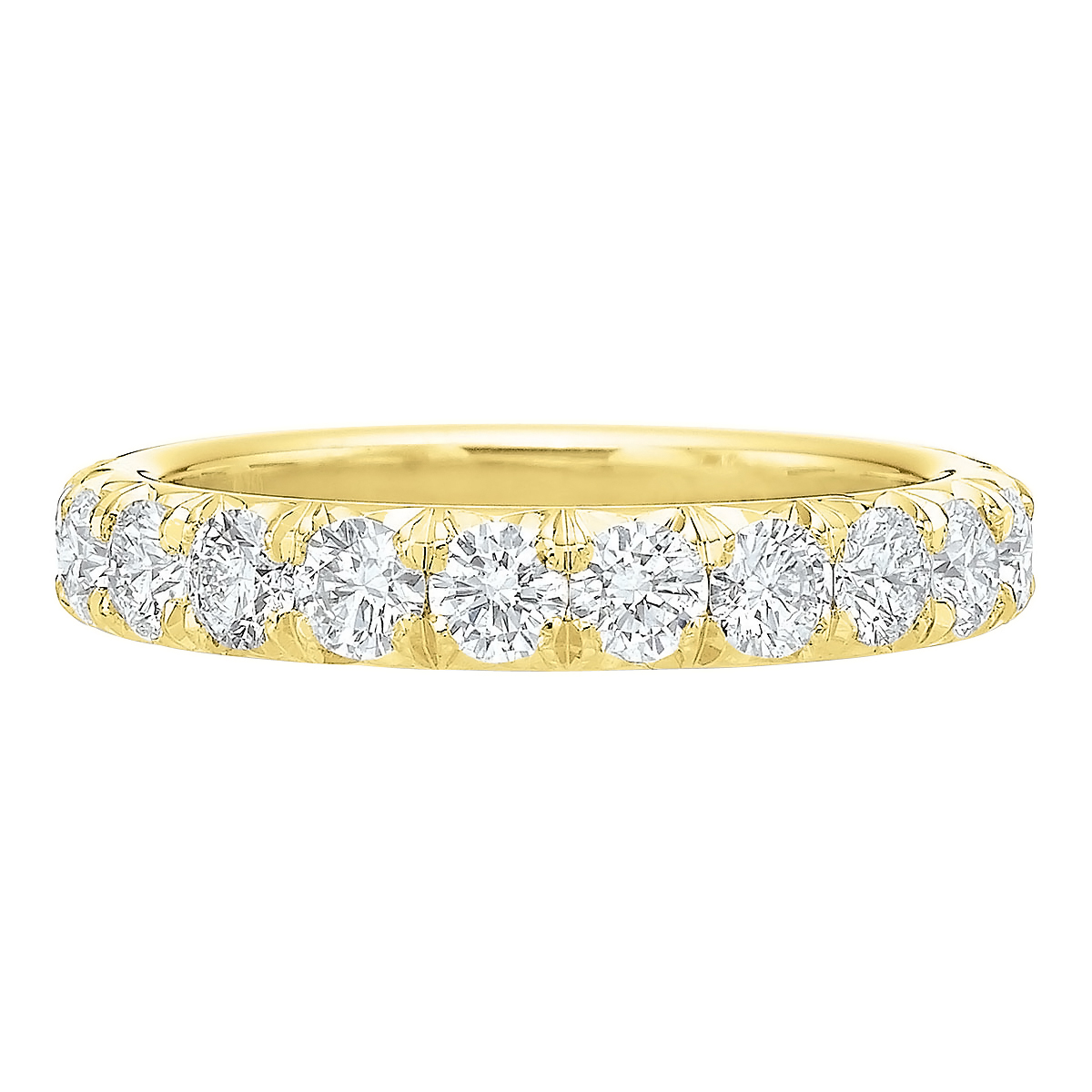 Diamond Flush Fit Eternity Band in Yellow Gold