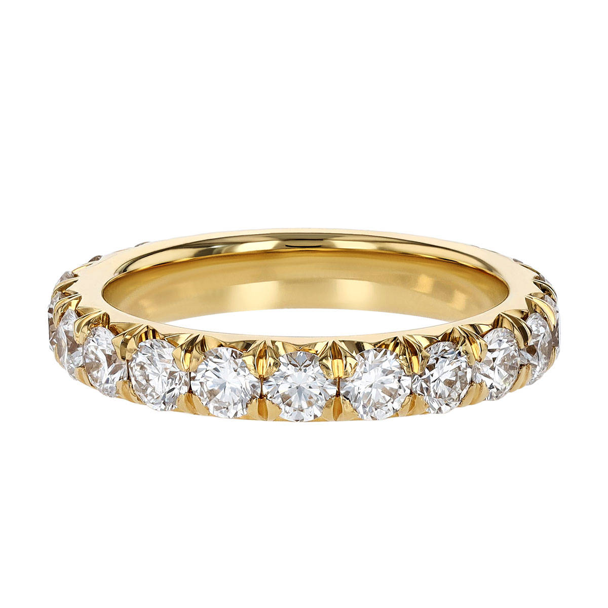 Diamond Flush Fit Eternity Band in Yellow Gold
