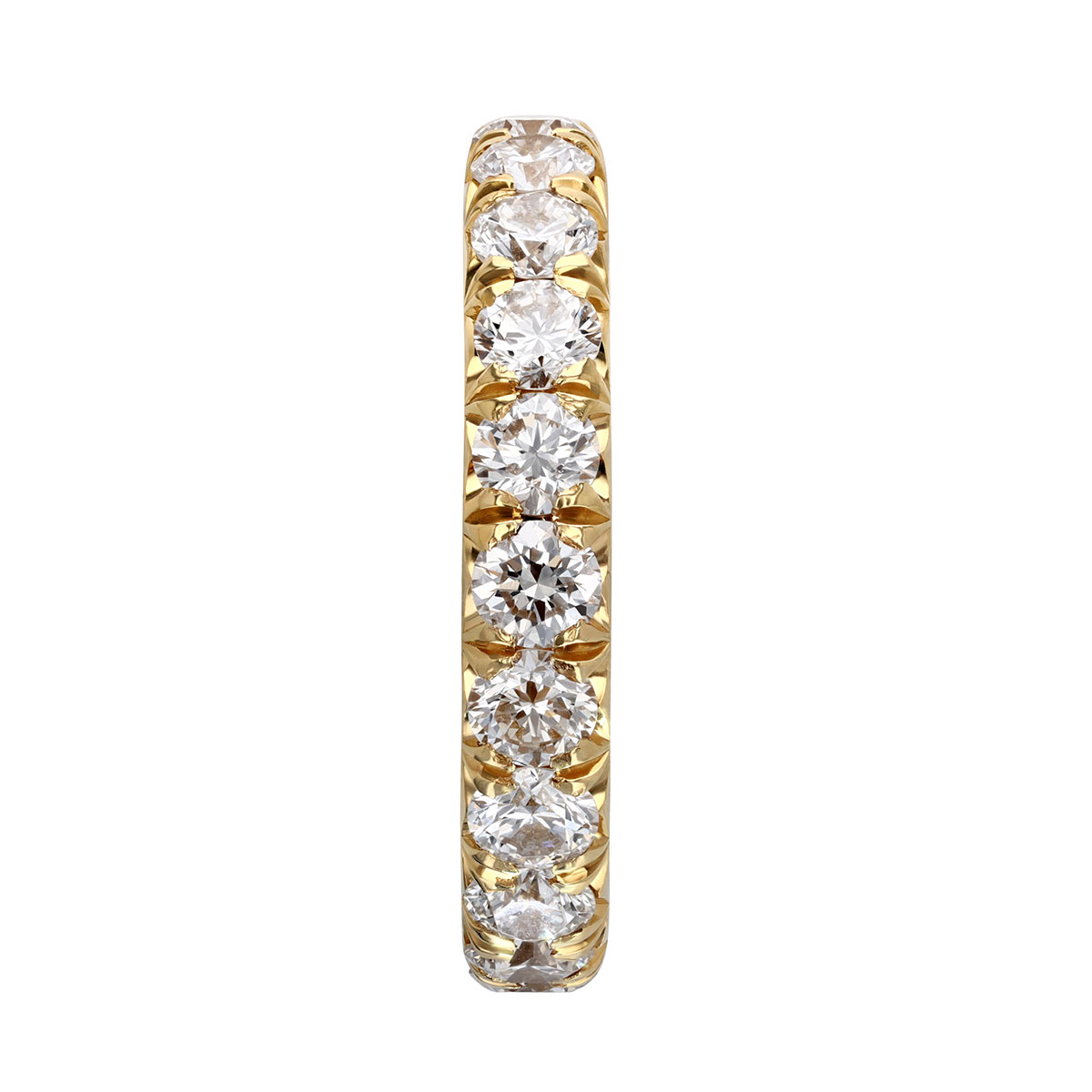 Diamond Flush Fit Eternity Band in Yellow Gold
