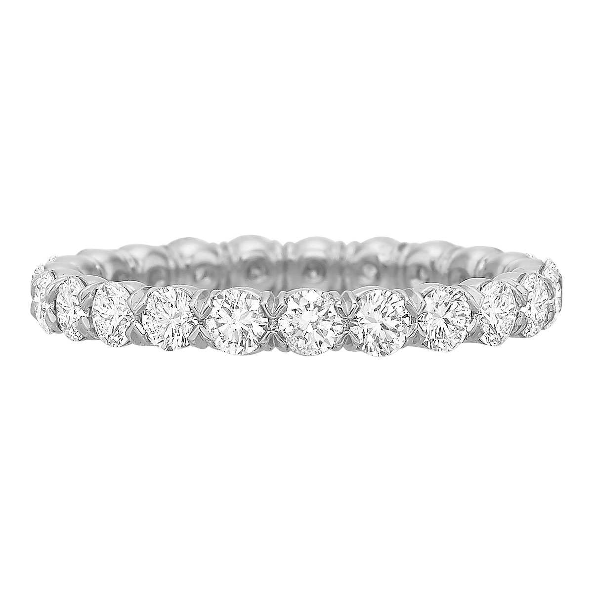 Diamond Shared Prong Eternity Band in Platinum