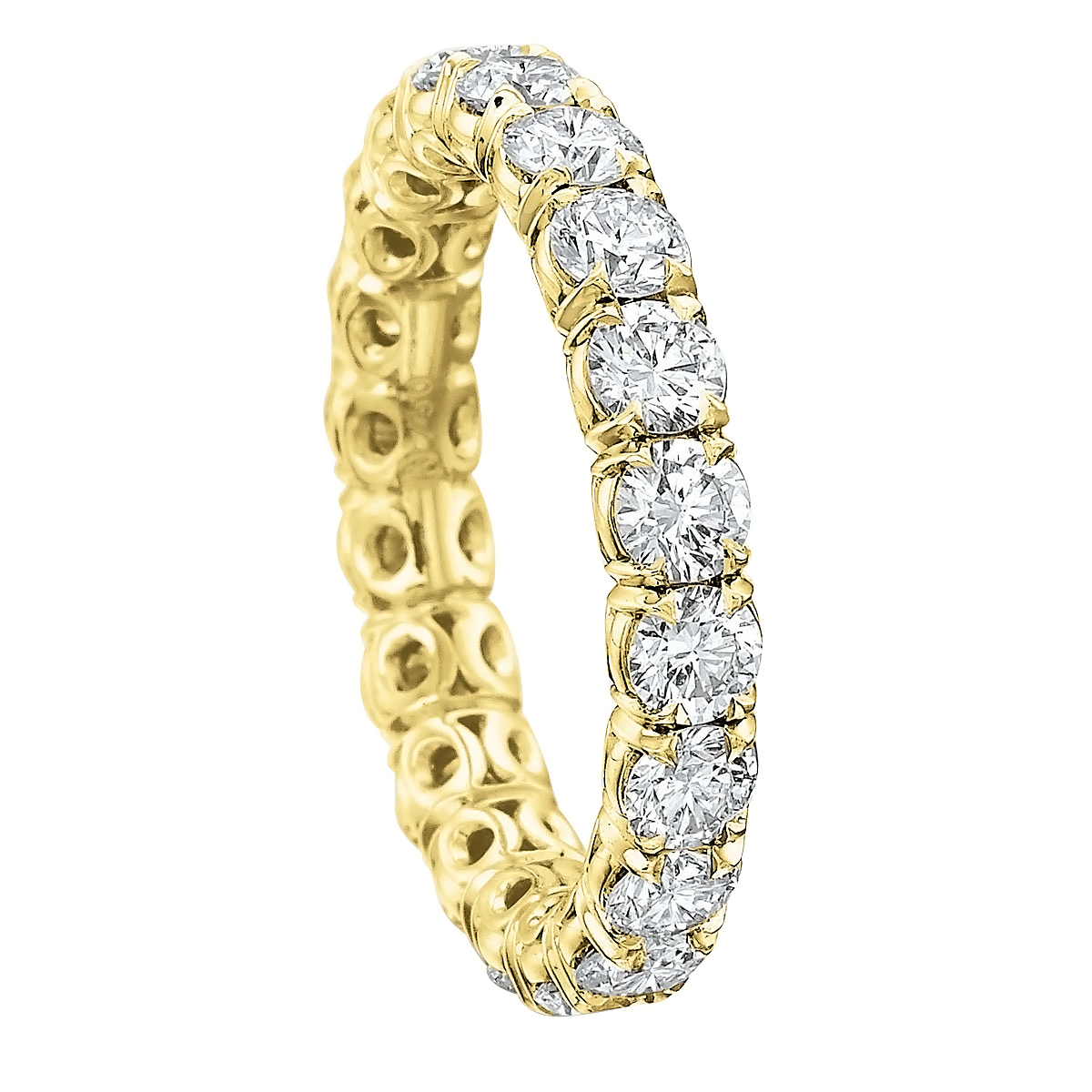Diamond Eternity Band in Yellow Gold, 2.60 cttw