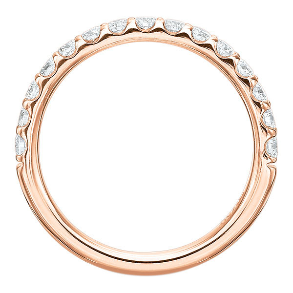 Diamond Shared Prong Wedding Band in Rose Gold