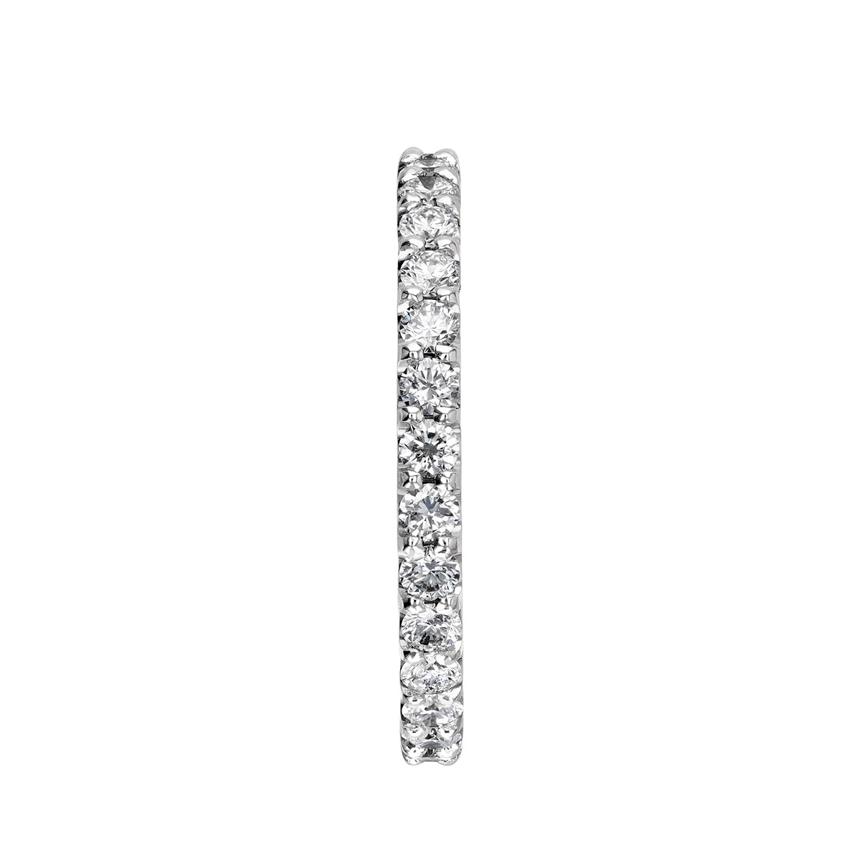 Diamond Shared Prong Eternity Band in White Gold, .70 cttw