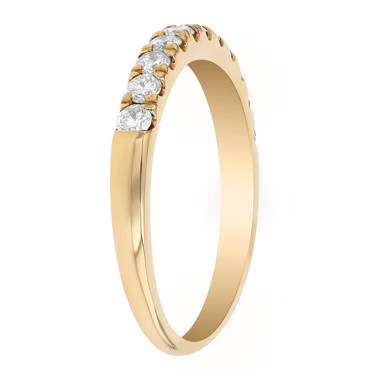 ALTR Lab Grown Round Diamond 11 Stone Wedding Band in 14K Yellow Gold, 0.46 cttw