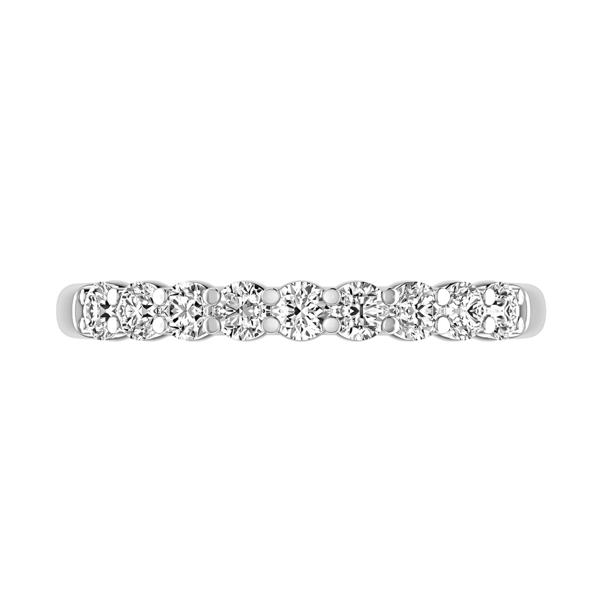 A. Jaffe Diamond 9 Stone Shared Prong Wedding Band in Platinum, .45 cttw