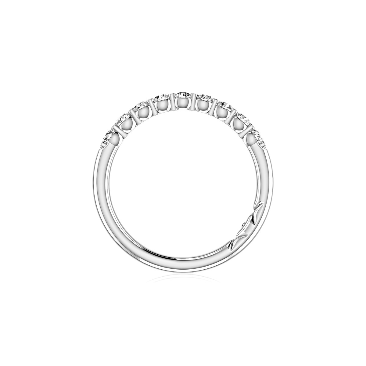A. Jaffe Diamond 9 Stone Shared Prong Wedding Band in Platinum, .45 cttw