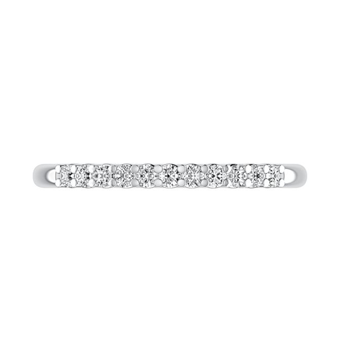 A. Jaffe Diamond 11 Stone Shared Prong Wedding Band in Platinum, .19 cttw