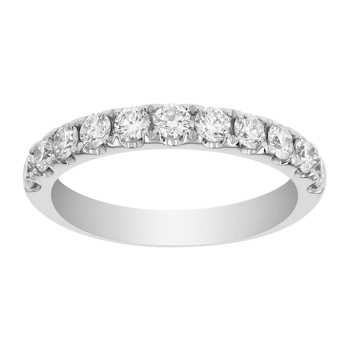 ALTR Lab Grown Diamond 11 Stone Wedding Band in 14K White Gold, 0.70 cttw