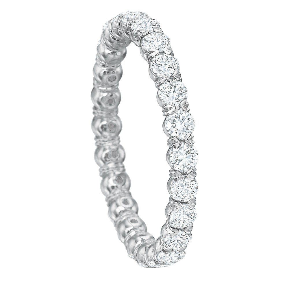 Diamond Silk Prong Eternity Band in Platinum, 1.26 cttw, Size 6