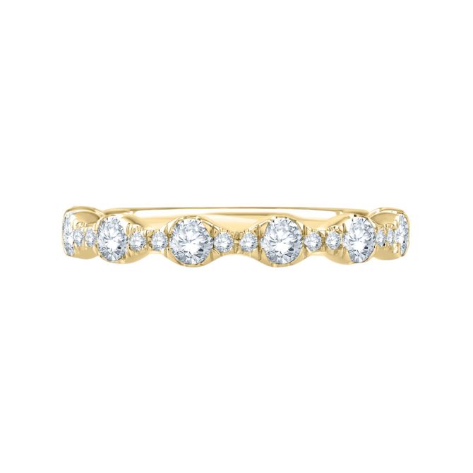 A. Jaffe Floating Bubble Diamond Wedding Band in 14K Yellow Gold