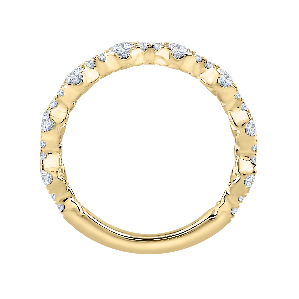 A. Jaffe Floating Bubble Diamond Wedding Band in 14K Yellow Gold